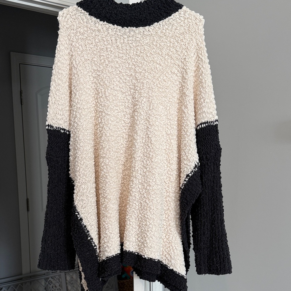 Cozy Black and Cream Women's Sweater